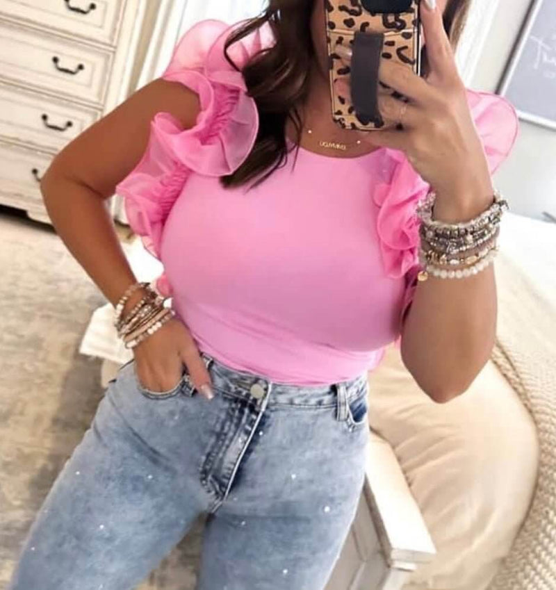 The Peyton Top: Backless Ruffled Tank Top