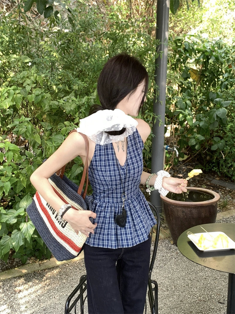 Babes style halterneck bow tie beauty back backless top