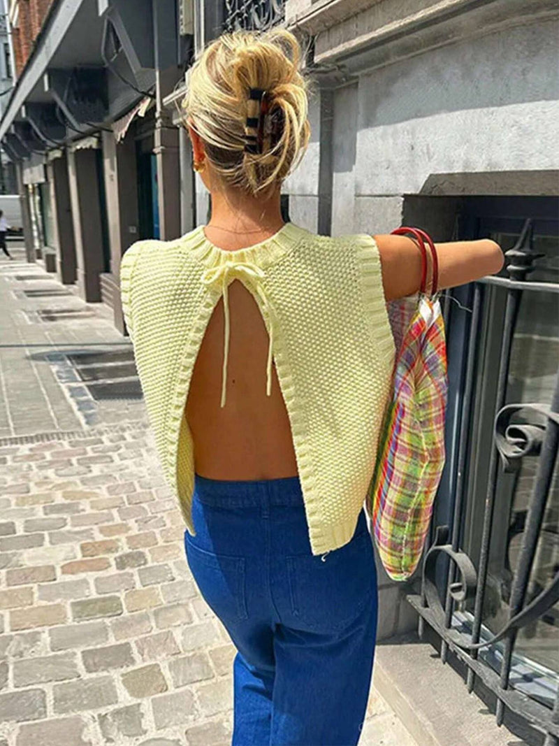 Backless Tie-Strap Tank Top