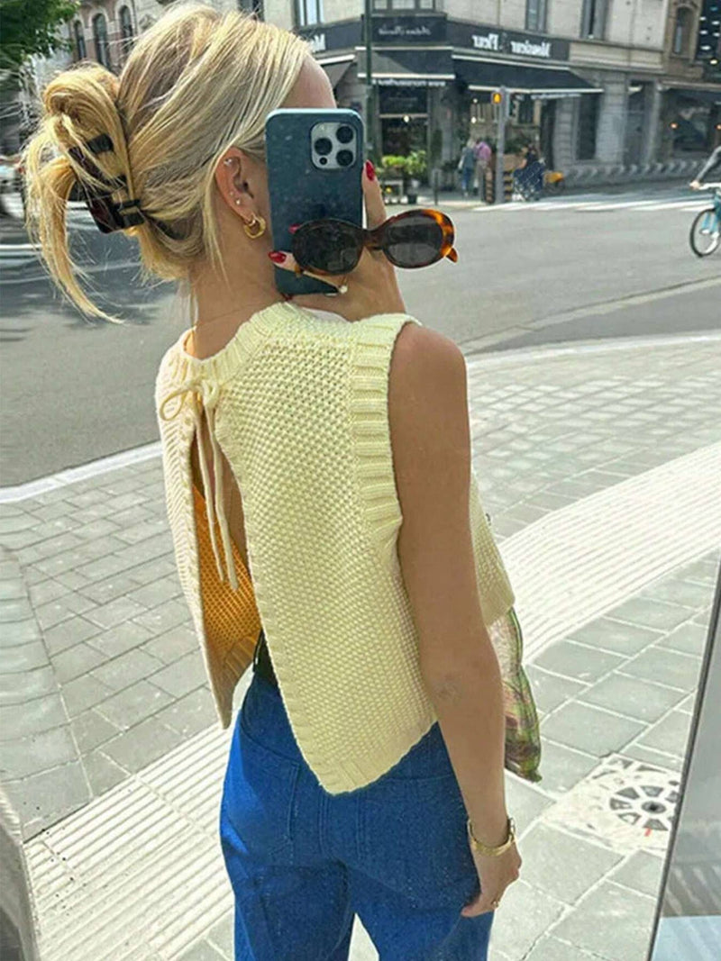 Backless Tie-Strap Tank Top