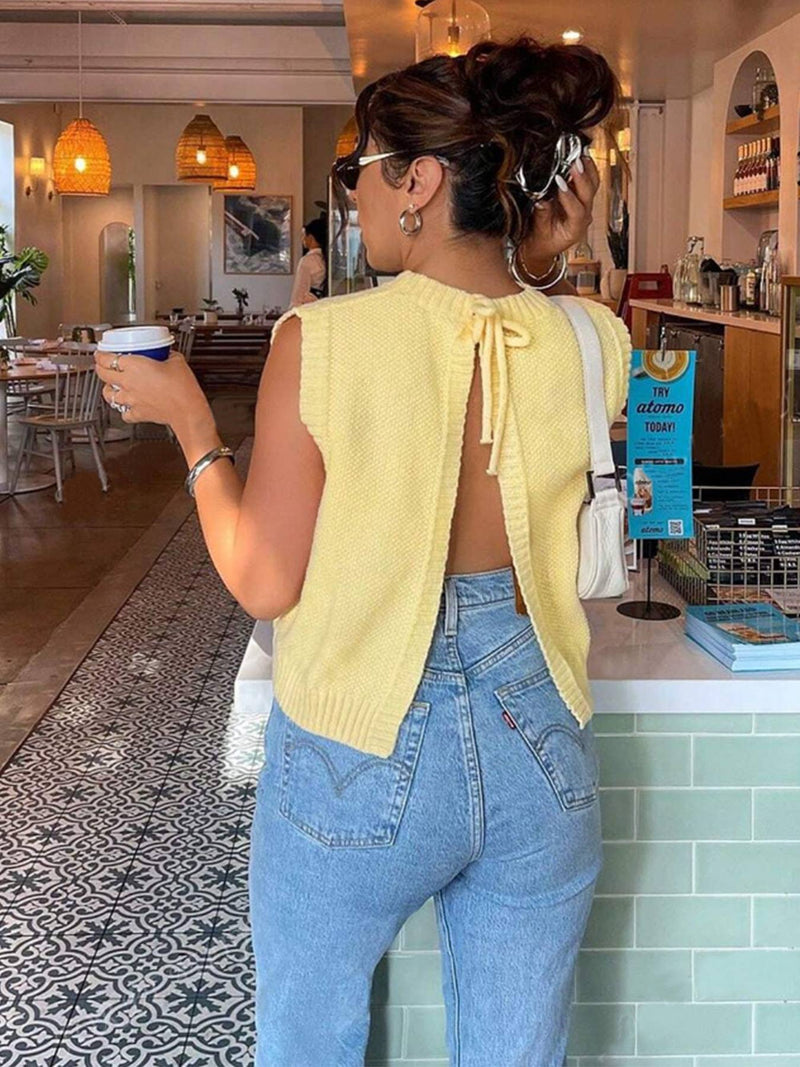 Backless Tie-Strap Tank Top
