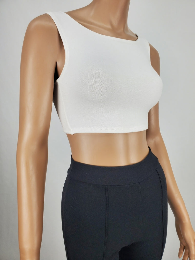 Backless Tie Back Crop Tank Top