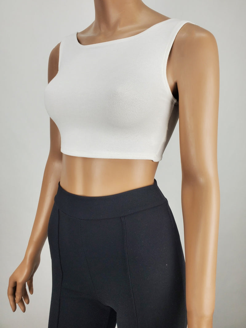 Backless Tie Back Crop Tank Top