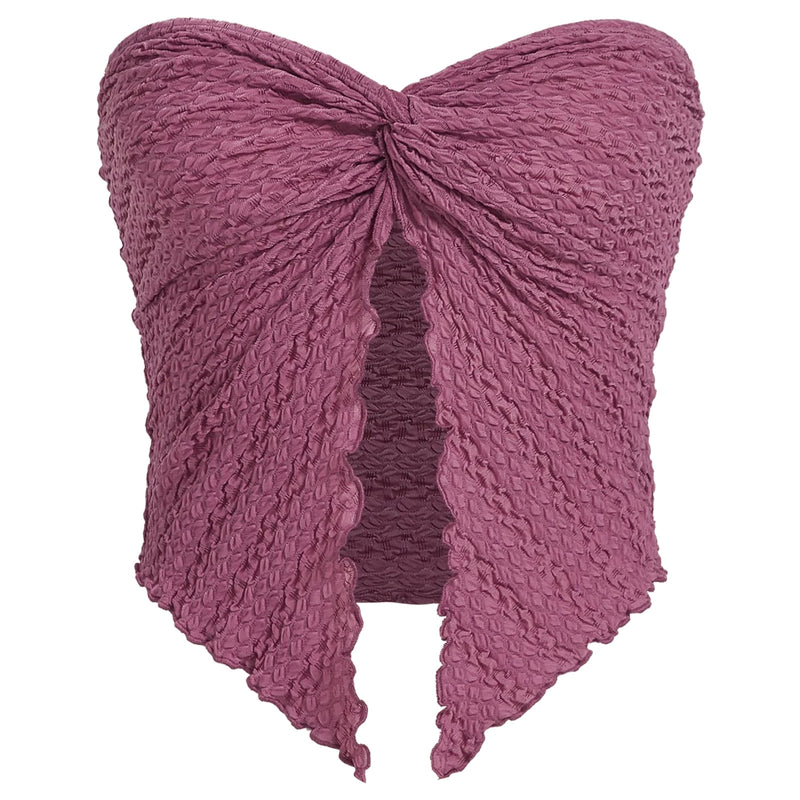 European And American Fashion Sexy Pleated Twist Tube Top Backless Top