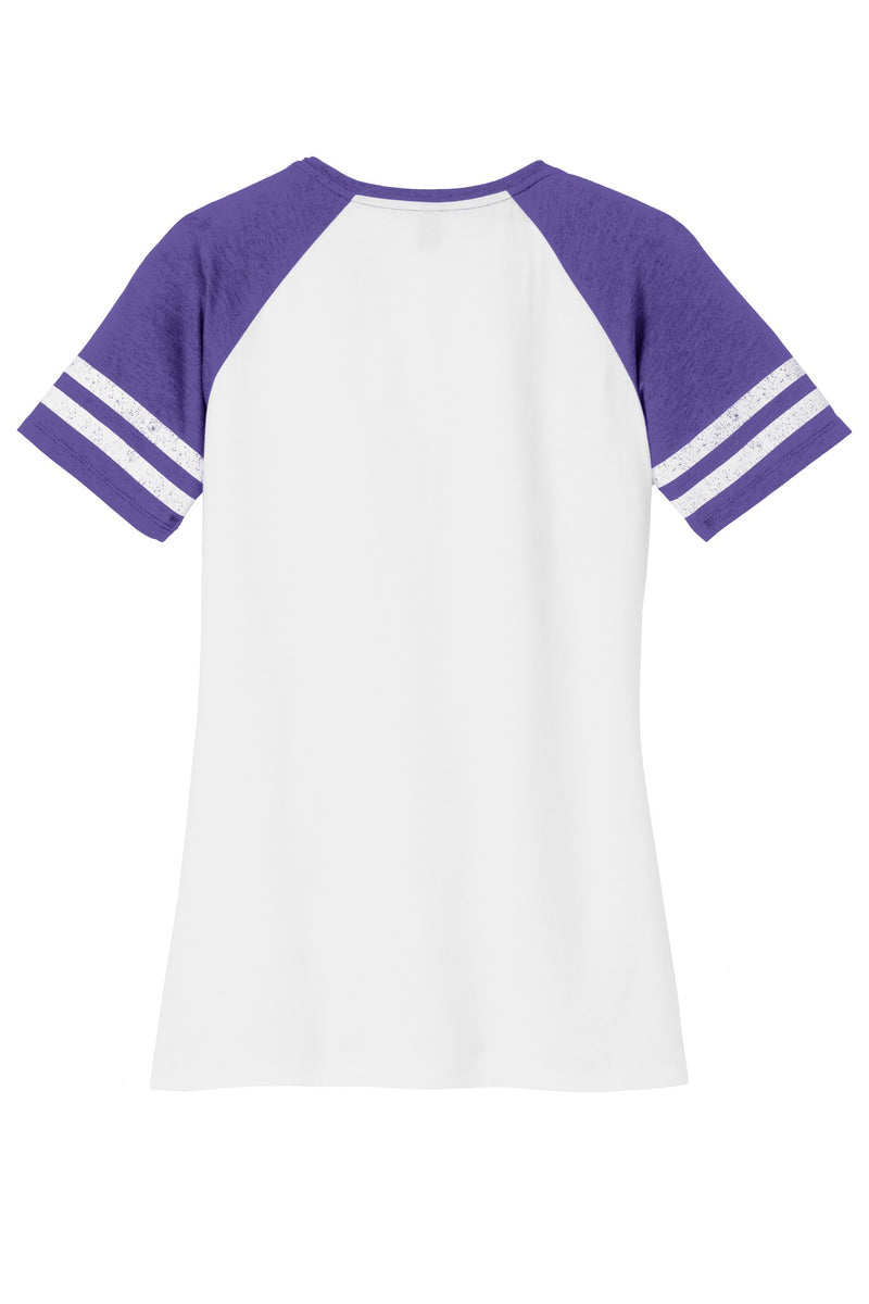 District  Women's Game V-Neck Tee. DM476