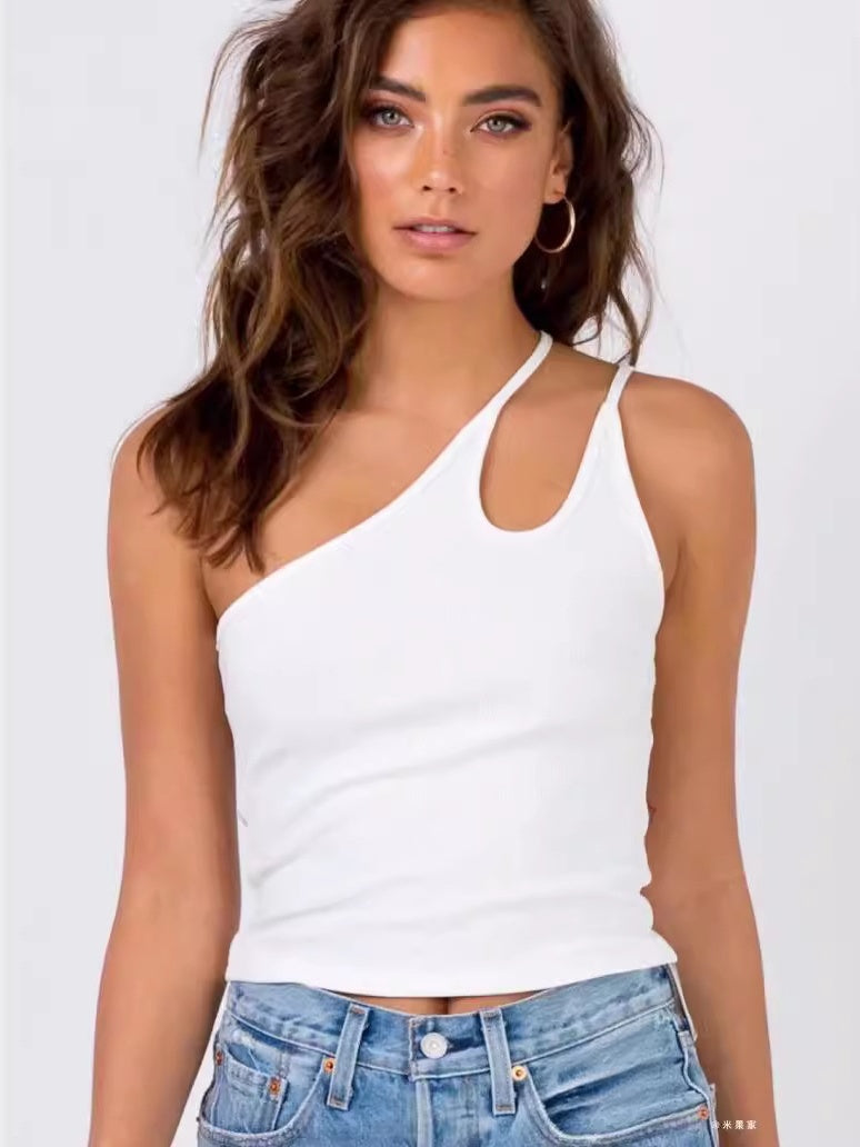 Liber Spring Women's Backless Solid Color Tank tops&Camis