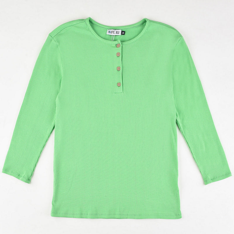 Girls Rib 3/4 Tee