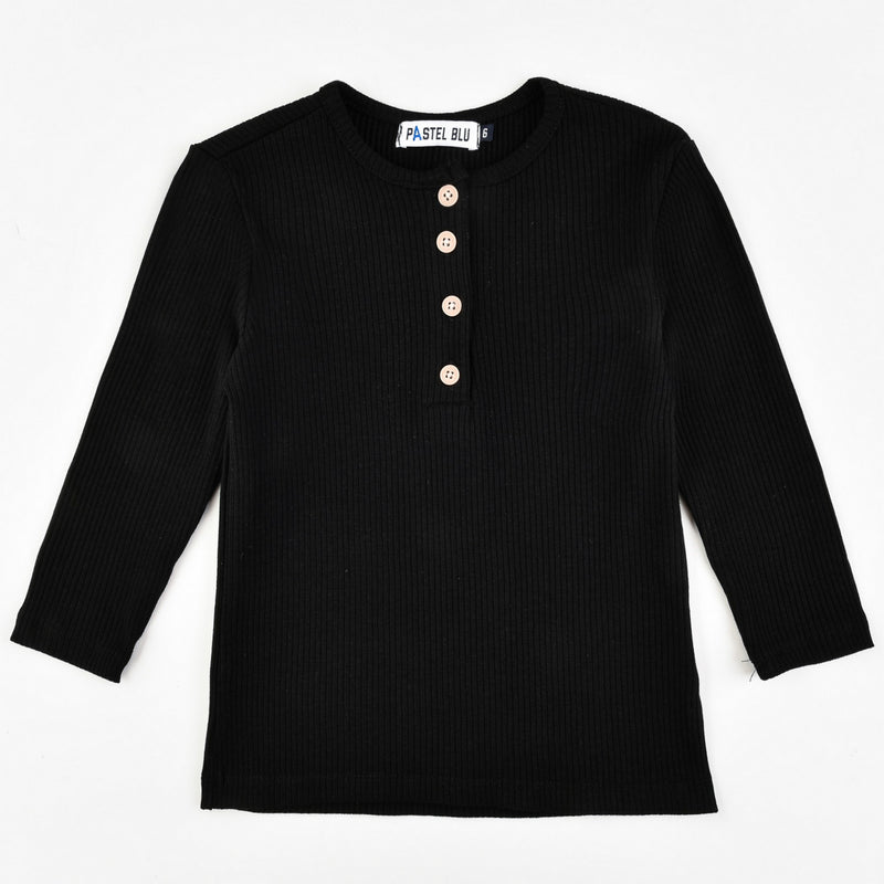 Girls Rib 3/4 Tee