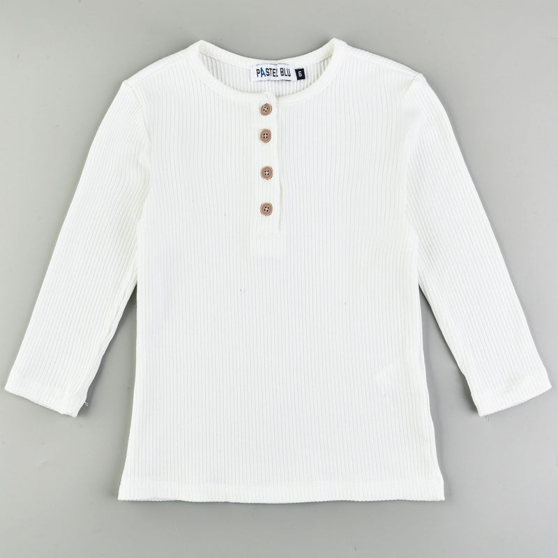 Girls Rib 3/4 Tee