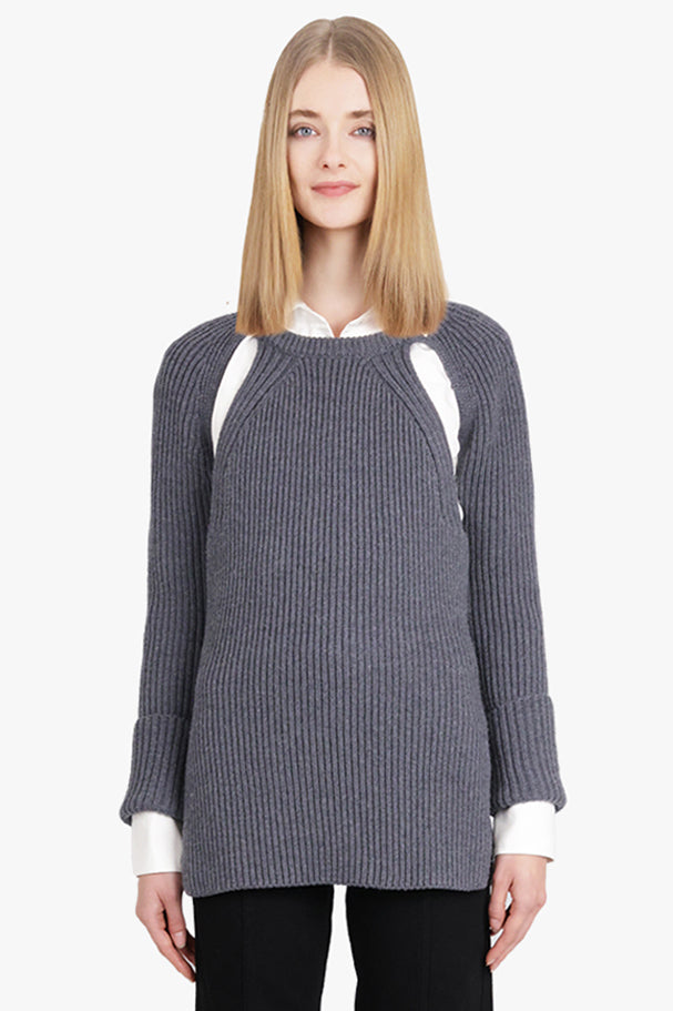 BACKLESS KNIT | GREY