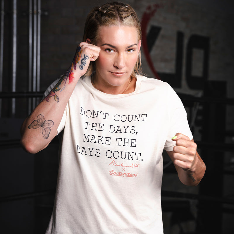 MUHAMMAD ALI DAYS COUNT WOMEN'S RELAXED JERSEY TEE