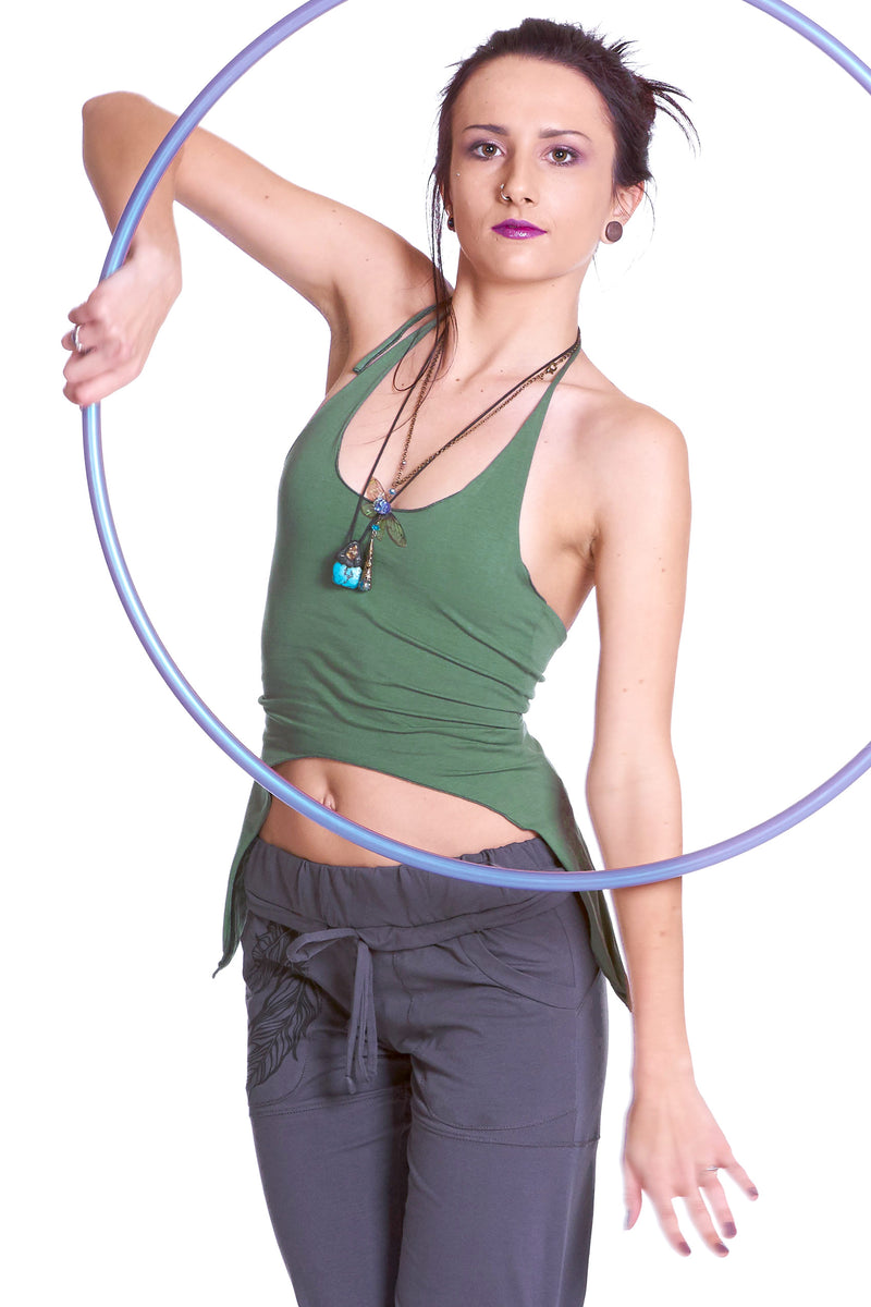 Backless Organic Pixie Top, Festival Goa Boho Yoga Clothing
