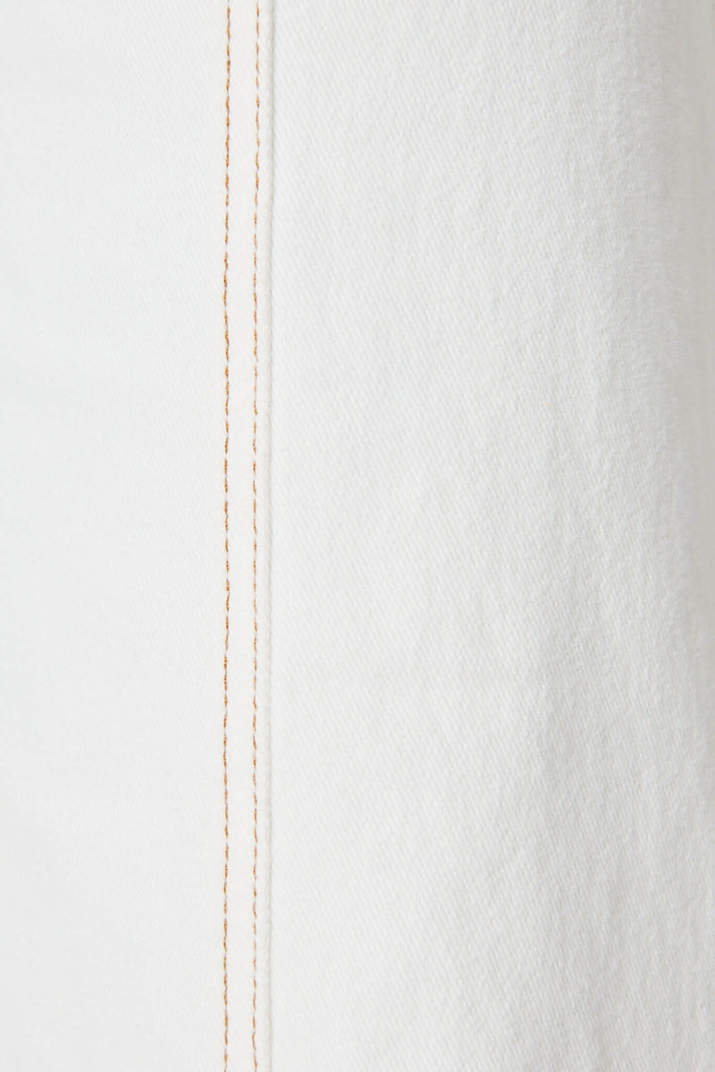 Daria High Rise Wide Leg Jean In White Denim