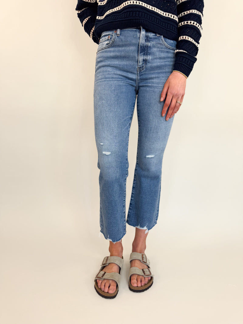 Shy Girl Cropped Flare Denim