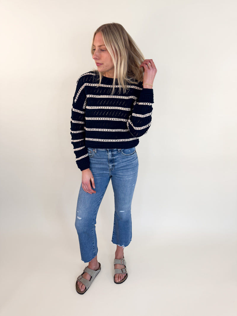 Shy Girl Cropped Flare Denim