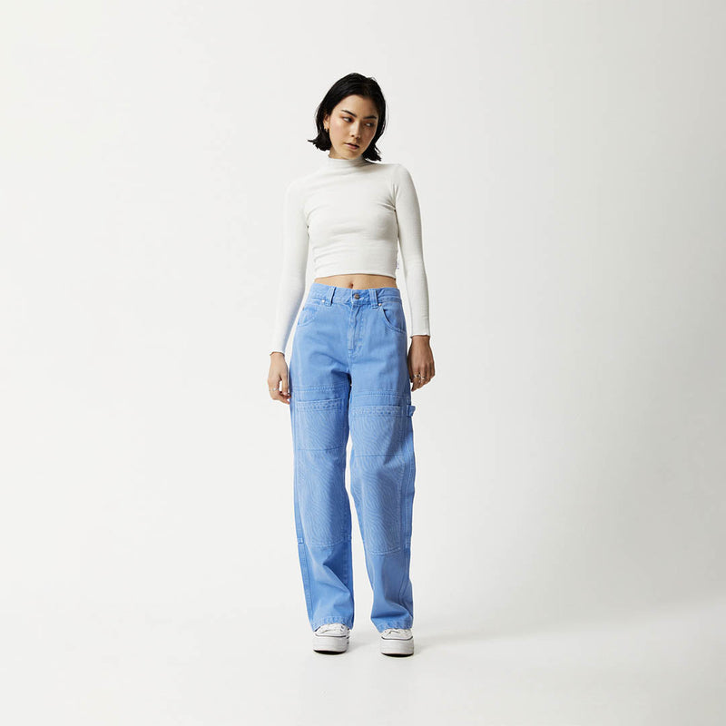 AFENDS Womens Polar Moss - Denim Workwear Jean - Faded Arctic
