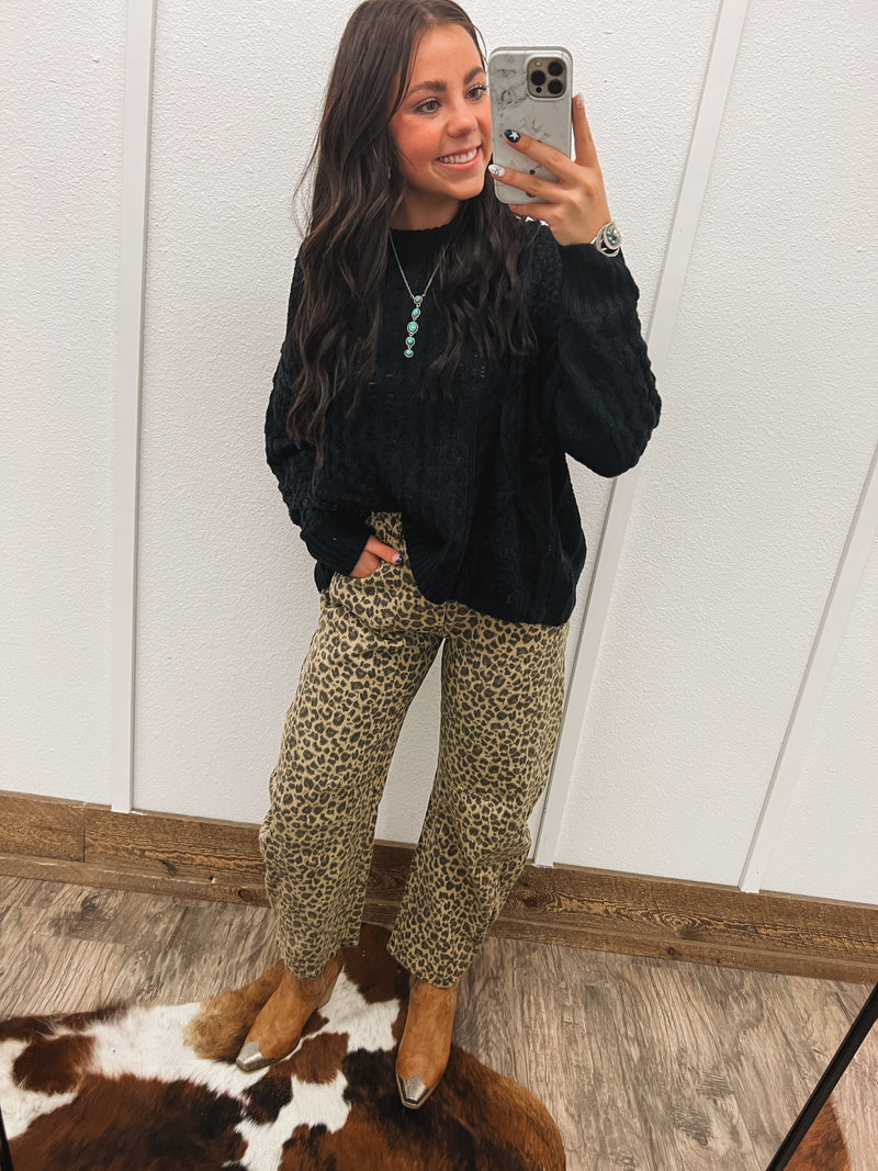 Barrel Babe Leopard Denim