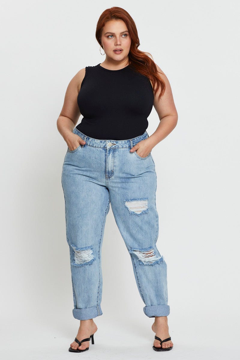 Black Tank Top Seamless Rib
