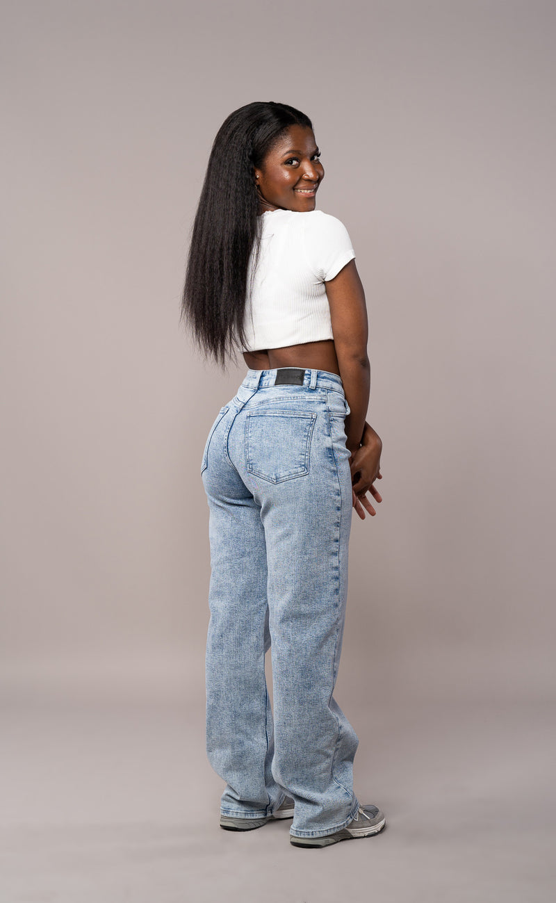 Womens Baggy Fitjeans - 80s Blue