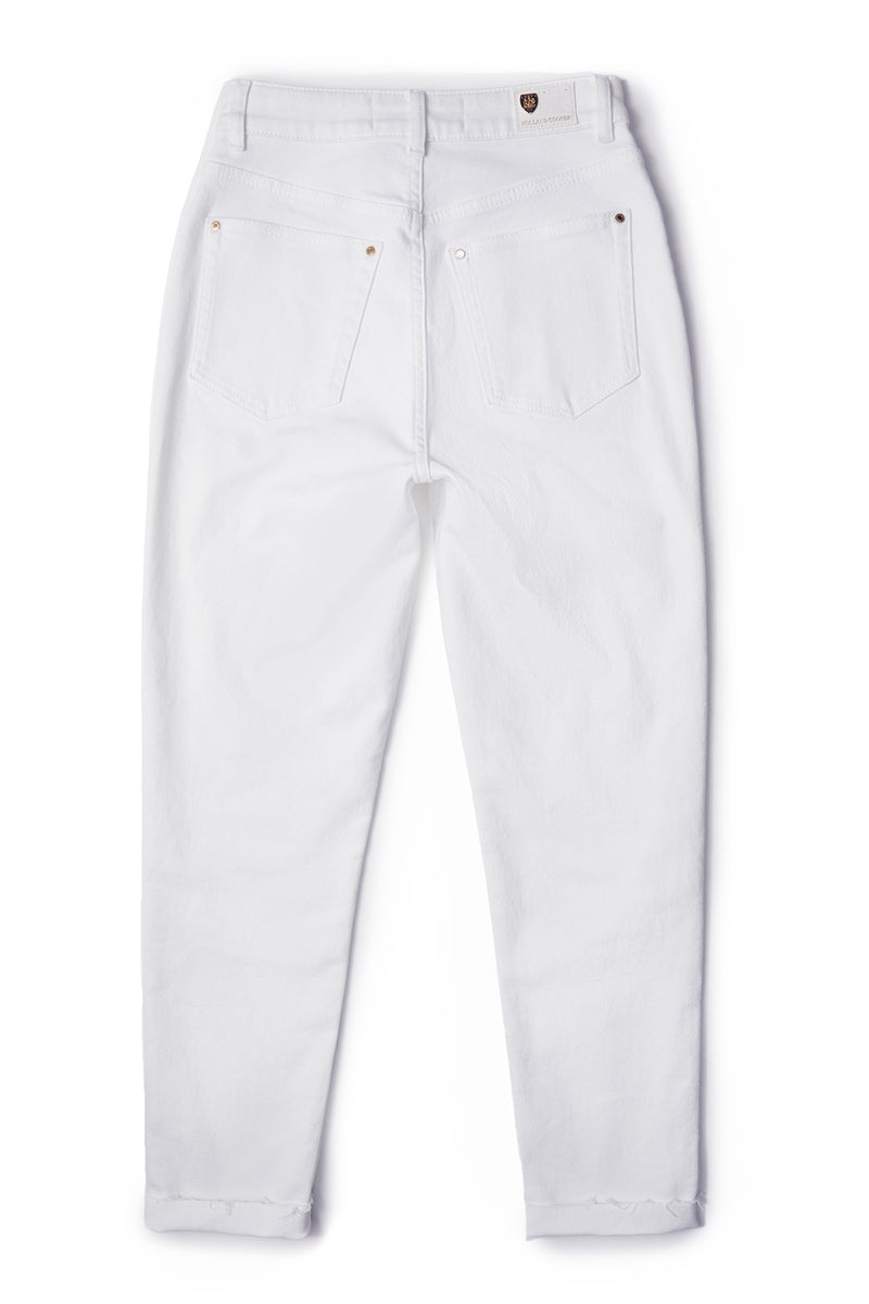 High Rise Slim Jean (White)