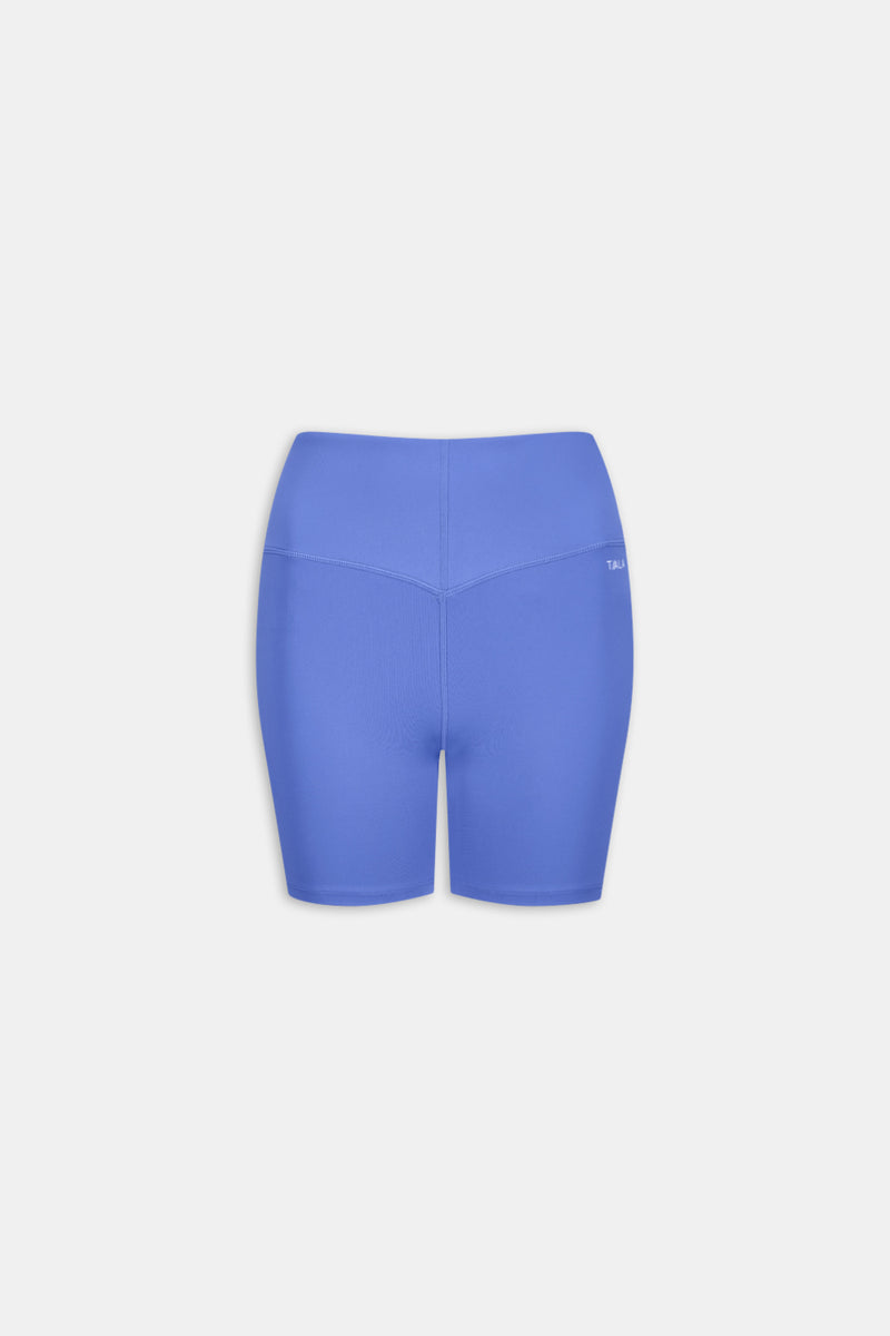 SKINLUXE V-WAIST HIGH WAISTED SHORTS - IRIS BLUE