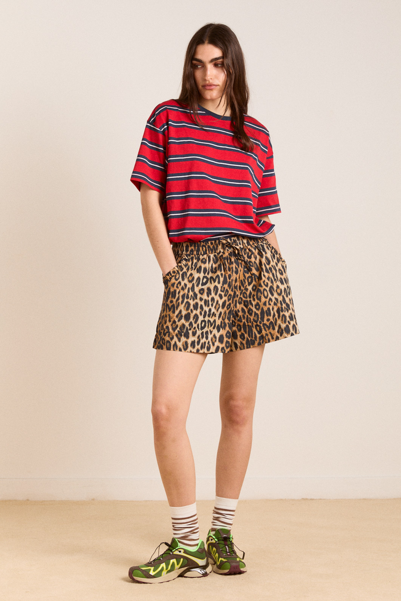 leopard pull on shorts