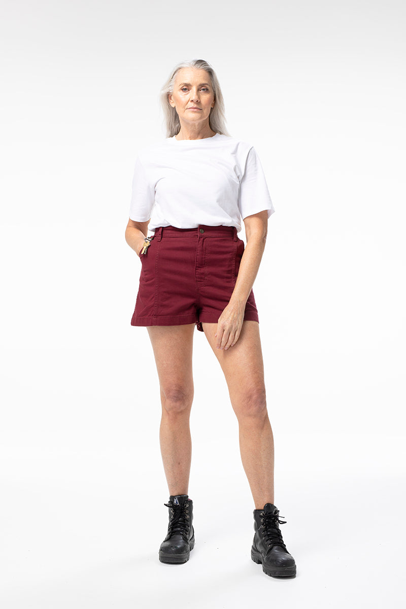 Tinnie Shorts - Burgundy