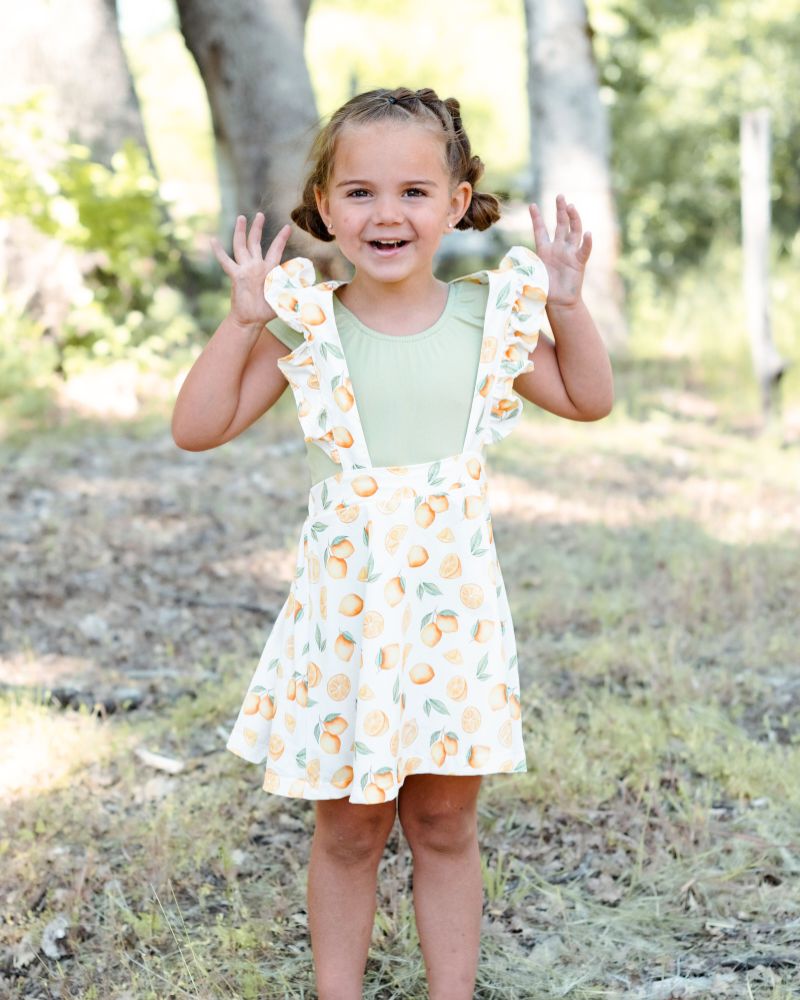 Addy Ruffle Suspender Skirt - Lovely Lemons