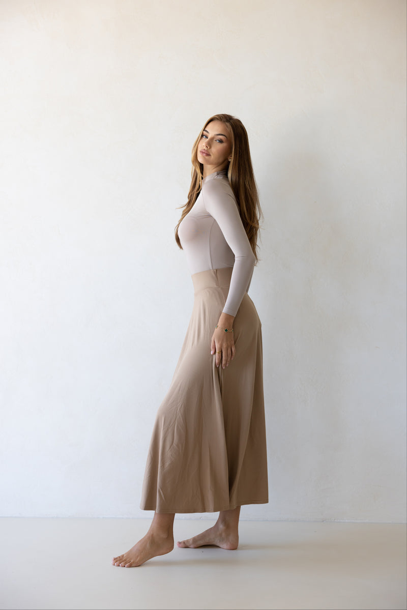 Luxe Swing Skirt Latte FINAL SALE