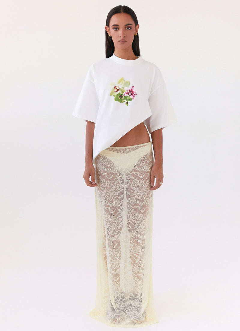 Atoir Lace Maxi Skirt - Yellow