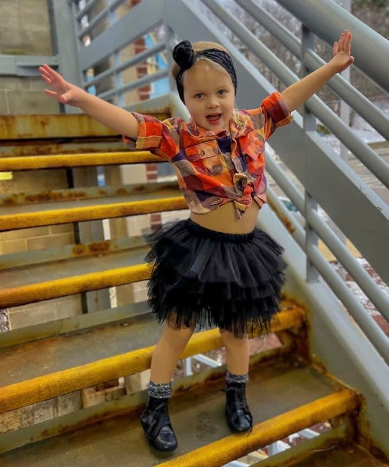 1 left! 2/3T ~ Tulle Ruffle Skirt~Black