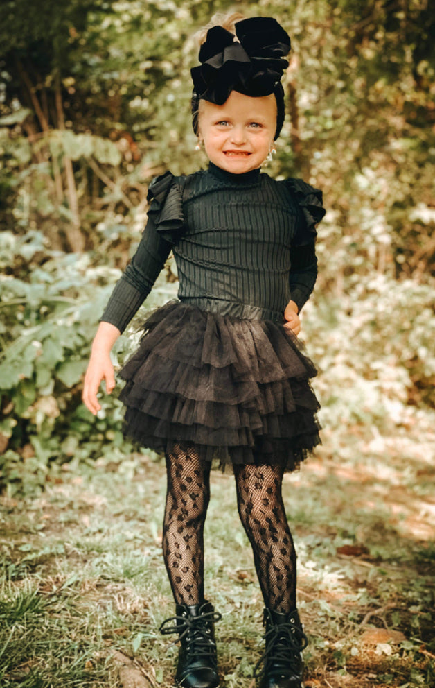 1 left! 2/3T ~ Tulle Ruffle Skirt~Black