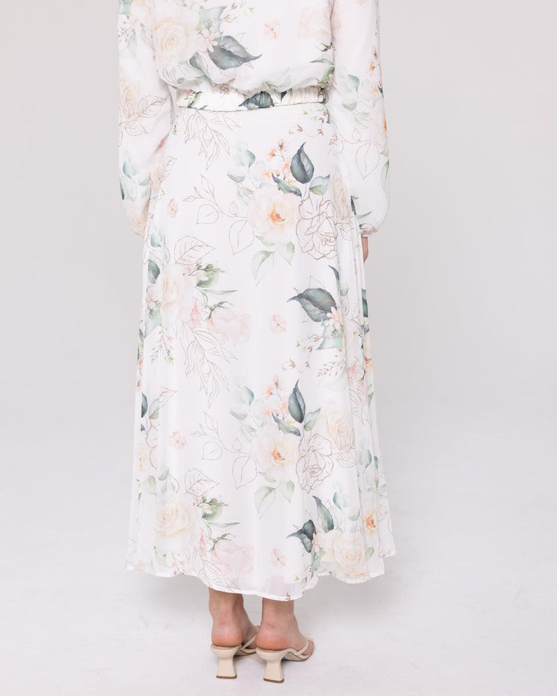 'Camilla' Floral Chiffon Maxi Skirt