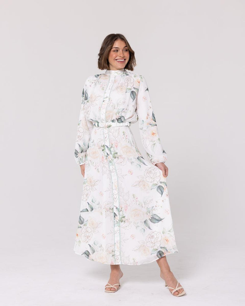 'Camilla' Floral Chiffon Maxi Skirt