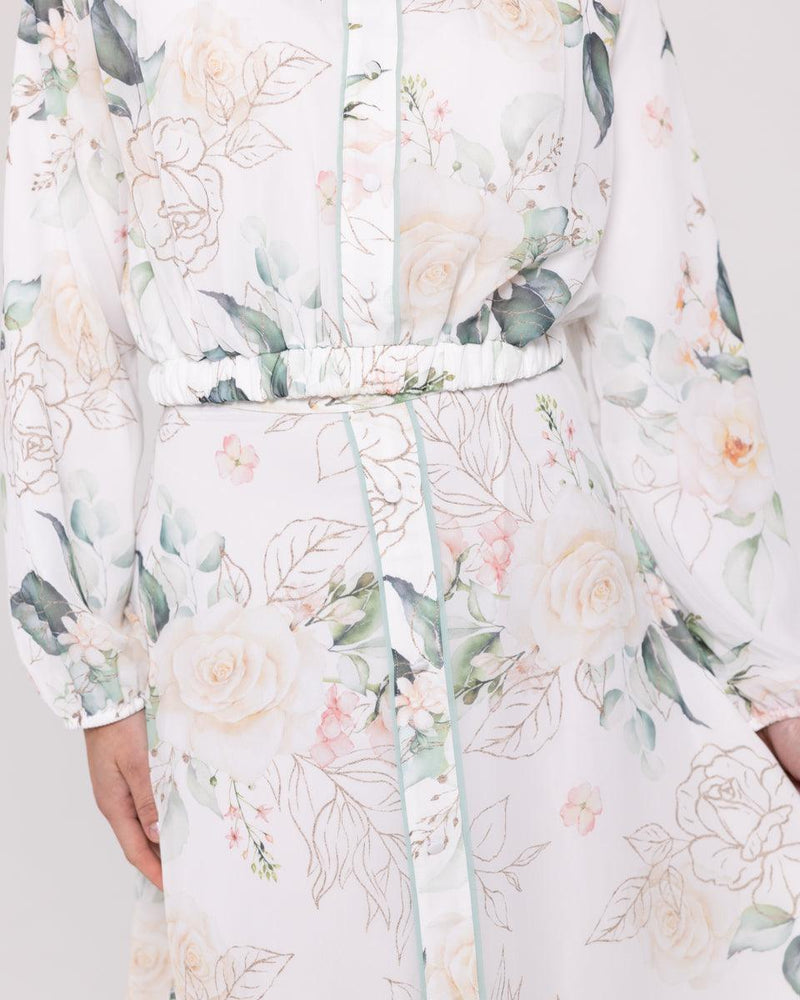 'Camilla' Floral Chiffon Maxi Skirt