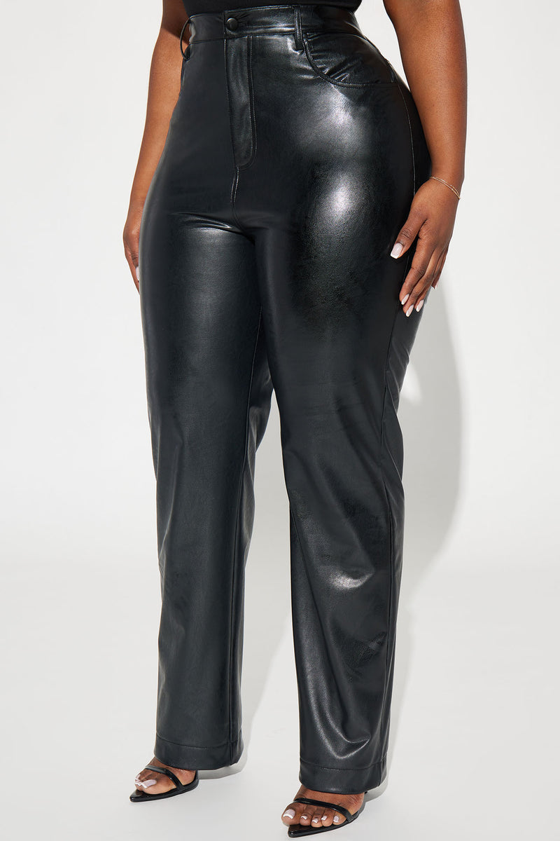 Truly Chic Faux Leather Pant 29 - Black