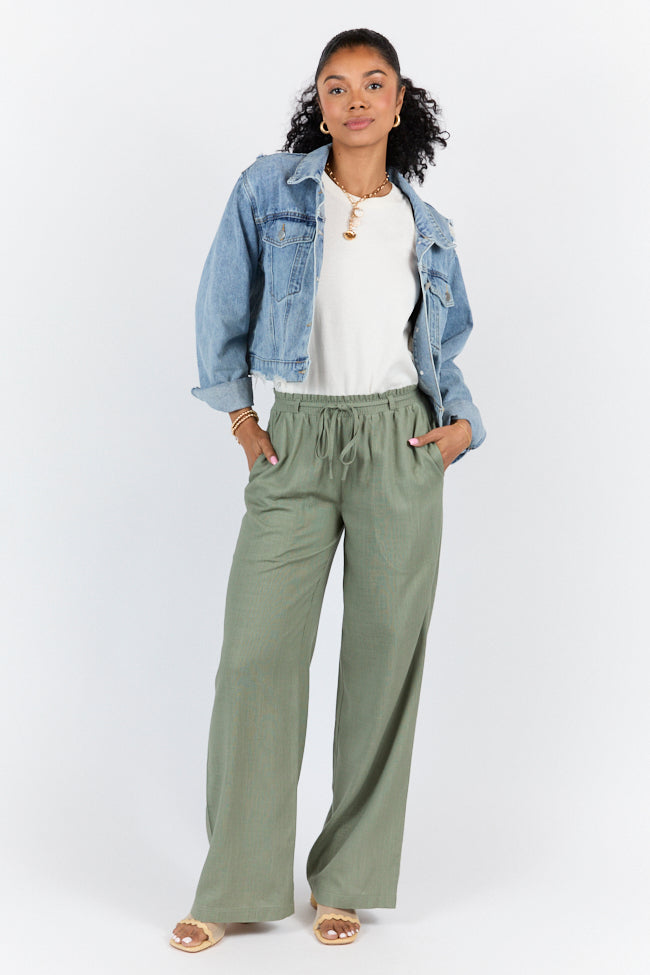 Charmed Moment Sage Pull On Pants FINAL SALE
