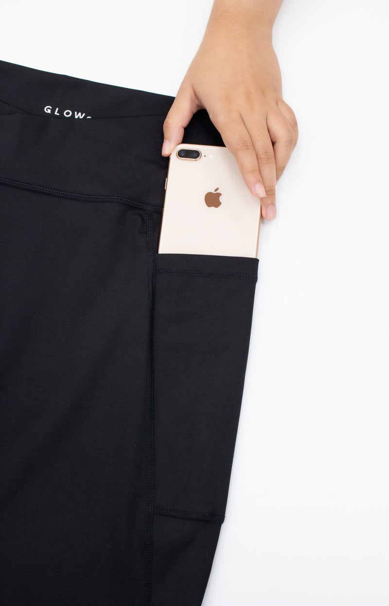 Fit & Flare High Waisted Pocket Pants in Graphite