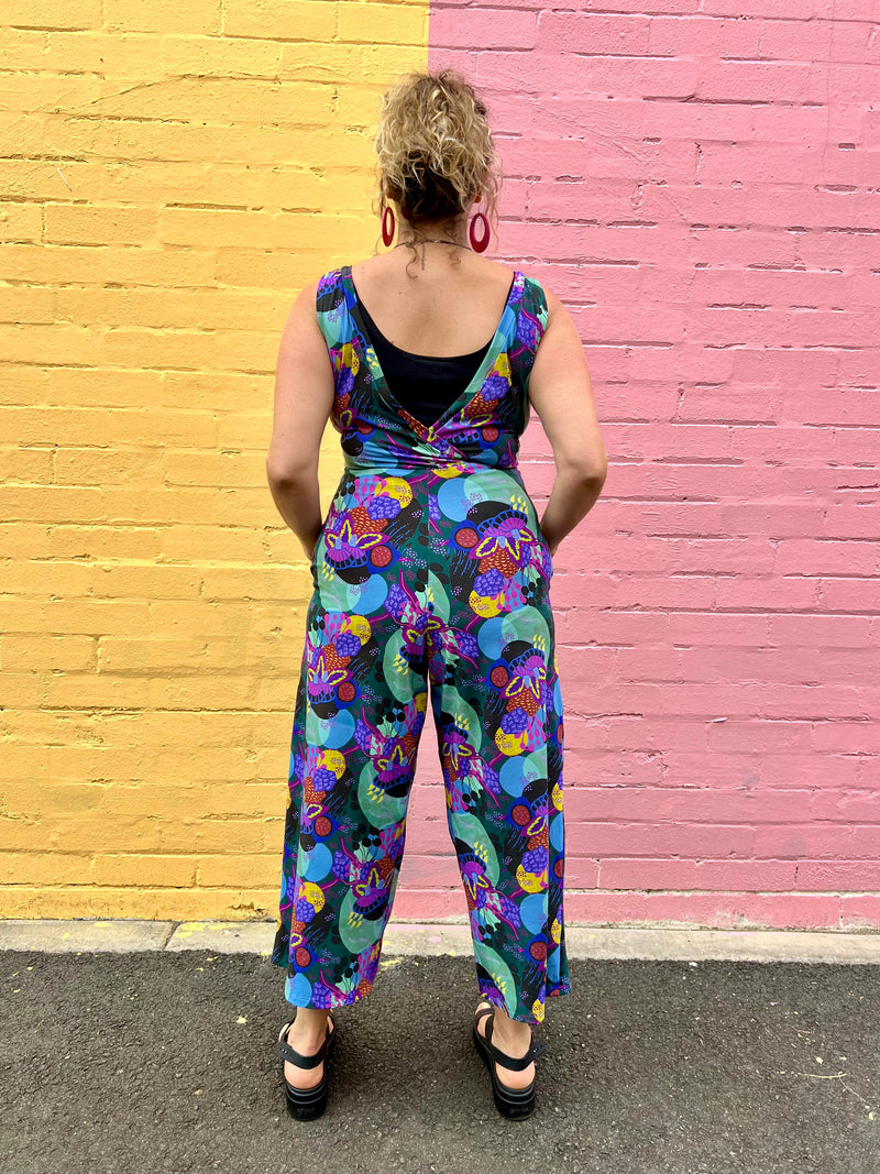Jumpsuit - Dark Green Coral Garden (16)