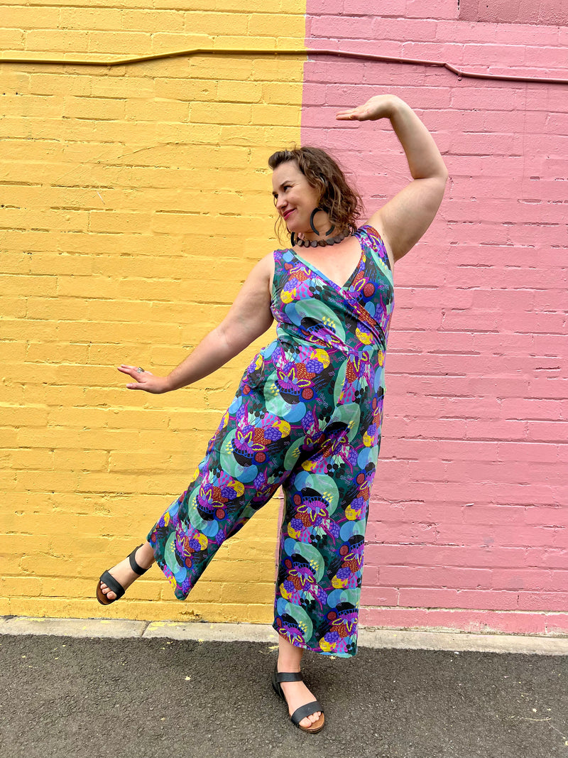 Jumpsuit - Dark Green Coral Garden (16)