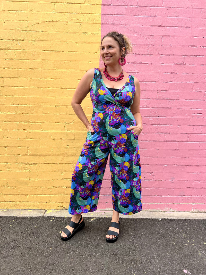 Jumpsuit - Dark Green Coral Garden (16)