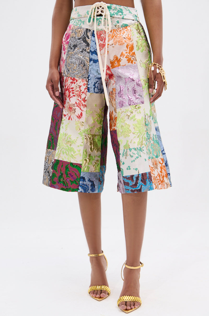 MIXED FEELINGS BROCADE BERMUDA SHORT