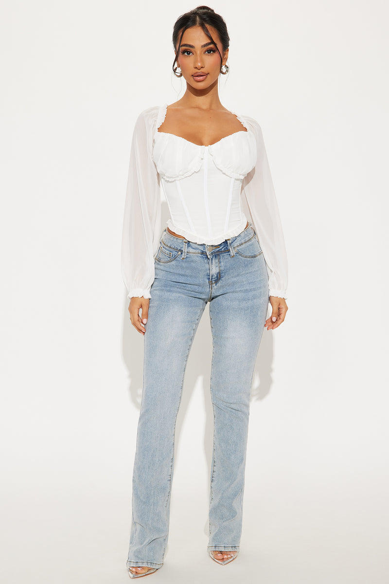 Sweet Words Corset Top - Off White