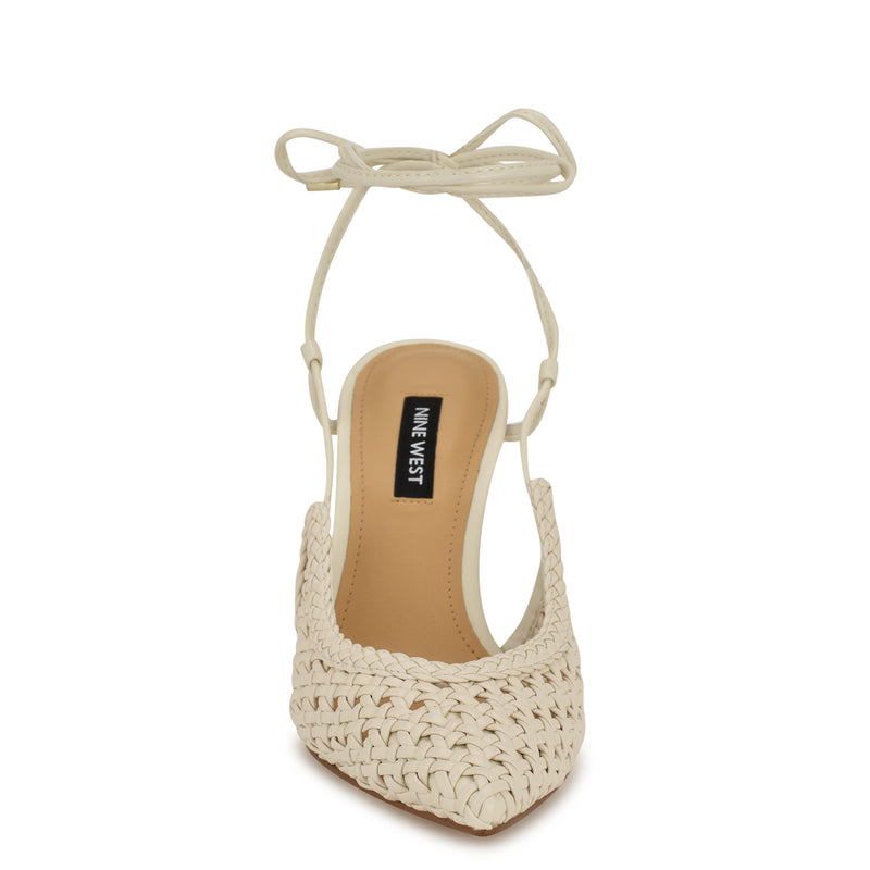 Fessla Woven Ankle Wrap Pumps