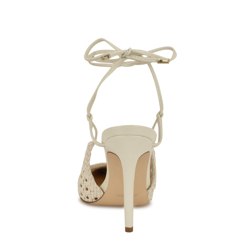 Fessla Woven Ankle Wrap Pumps