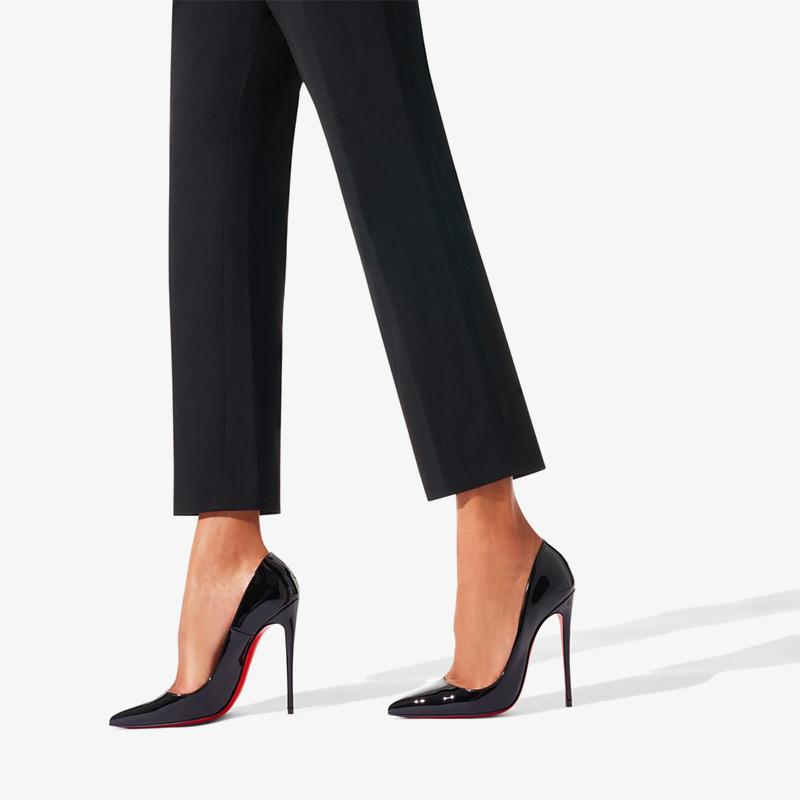 Black Patent Leather Pumps with 120mm Heel