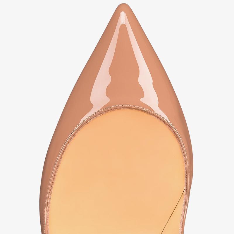 Glossy Nude Patent Leather Stiletto