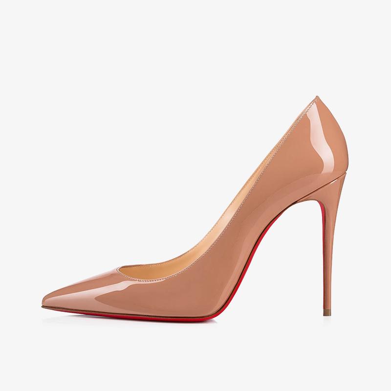 Nude Patent Leather Pointed 100mm