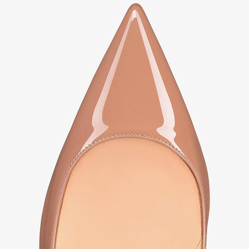 Nude Patent Leather Pointed 100mm