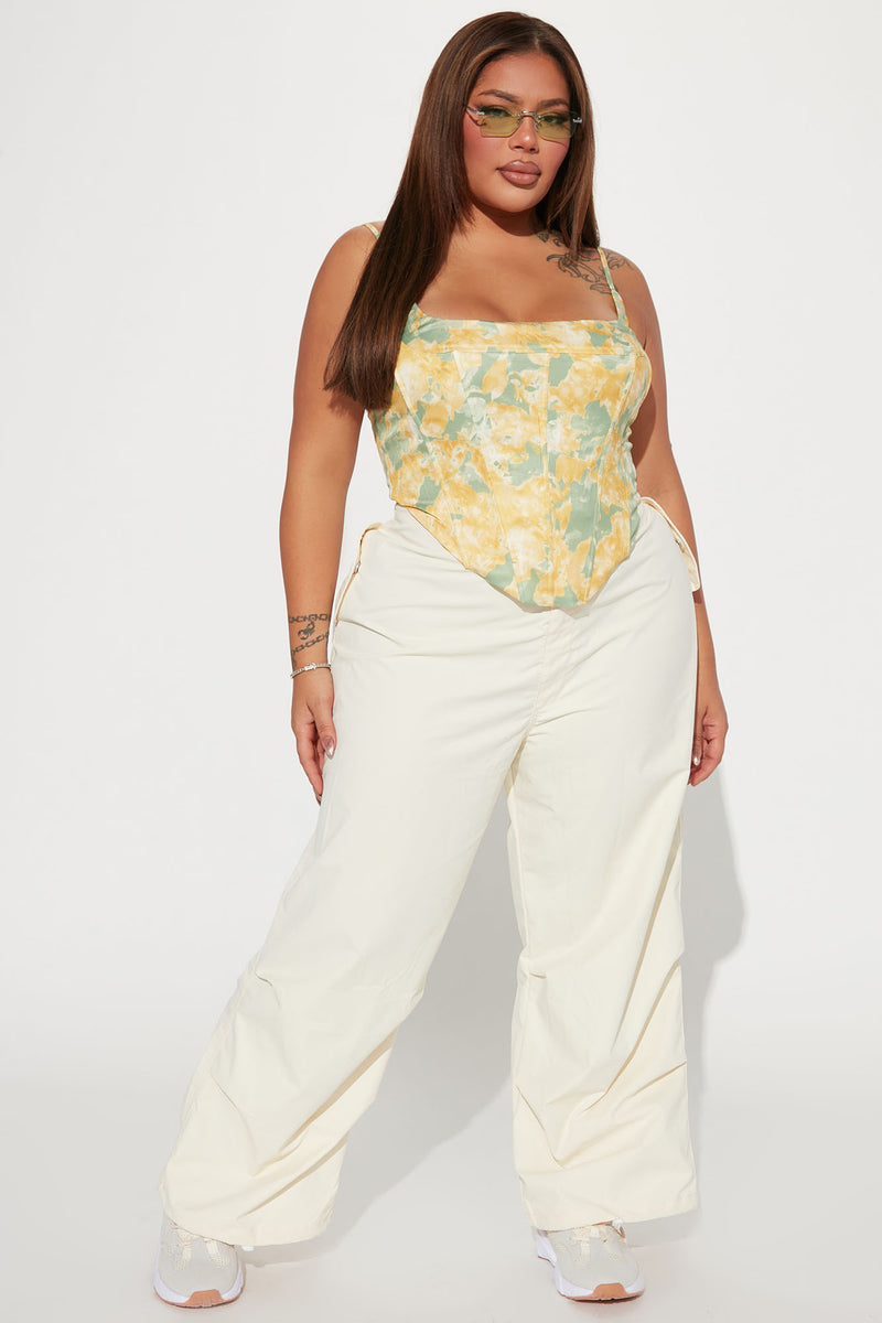 Bring Me Flowers Corset Top - Yellow/combo